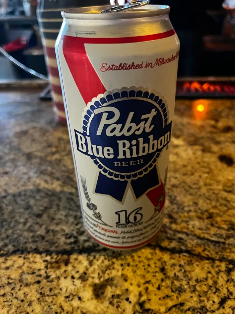 PBR draft at Buster's Beer and Bait bar counter